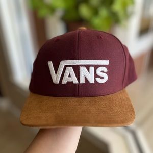 Vans Drop V II Burgundy and Camel SnapBack Hat
